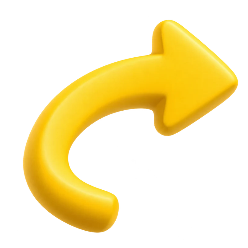 Curved yellow arrow representing a direct rollover